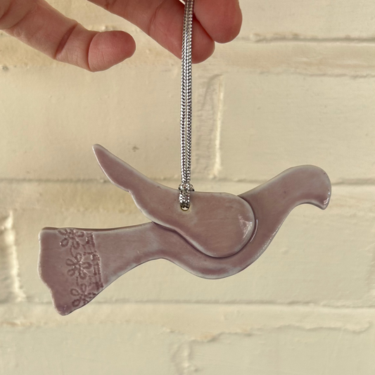 Dove Ornament, Purple